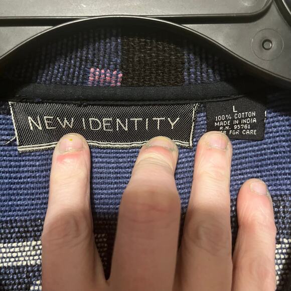 Vintage Southwestern Knit Blazer L Grandpacore Cabincore Rustic Grandpa Style - Picture 5 of 7